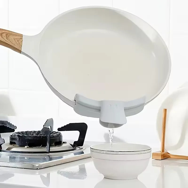 Silicone Clip-On Pot Pouring Spout | Anti-Splash Soup Guide Silicone Pot Spout Qst