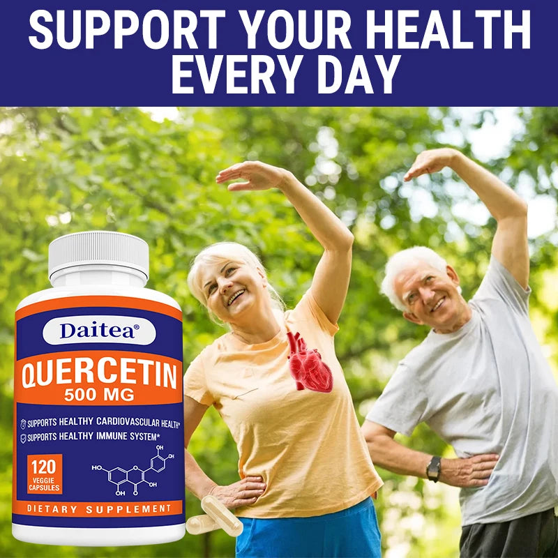 Quercetin 500mg Capsules – Antioxidant & Immune Support Quercetin Supplement Qst