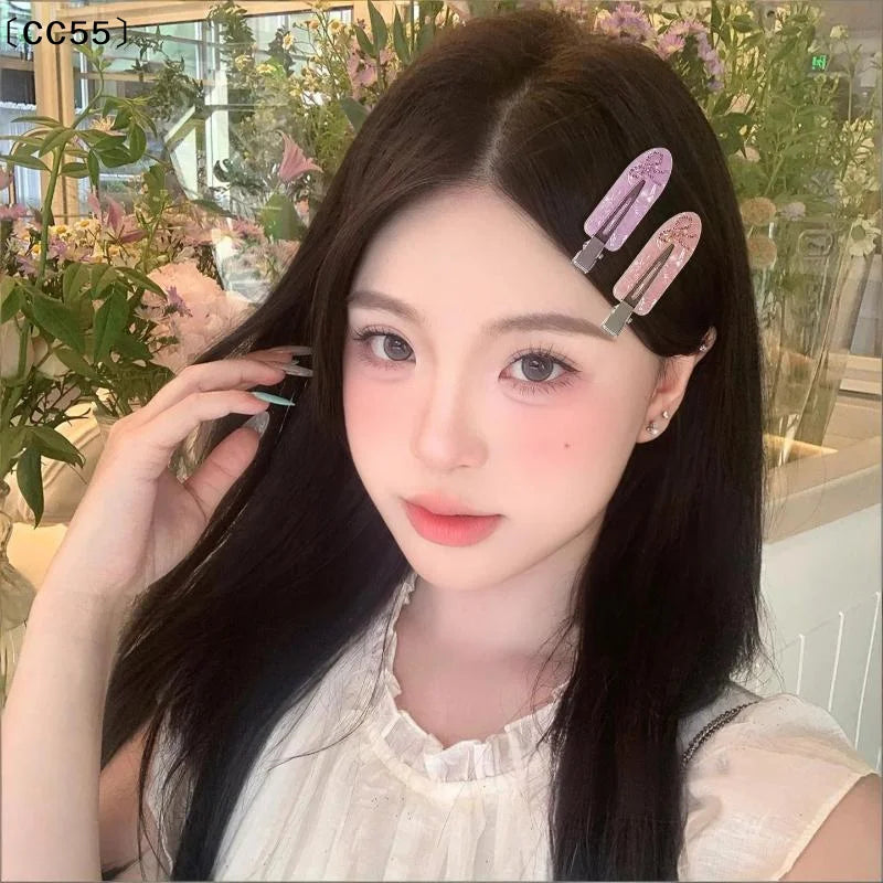 Korean Rhinestone Hairpin Set – Cute Side Bang Clips 3pcs Rhinestone Hair Clips Qst