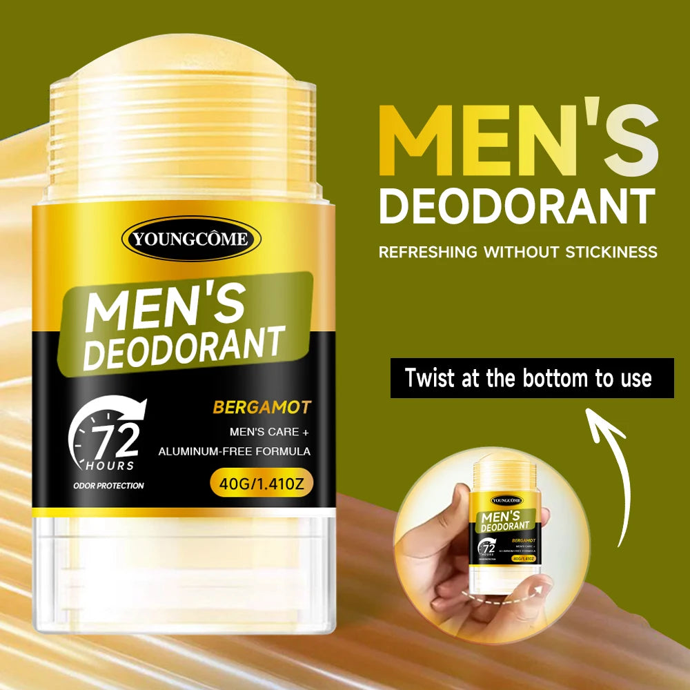 YOUNGCOME Men's 72H Deodorant Stick – Cinnamon Scent Men's Deodorant Stick Qst