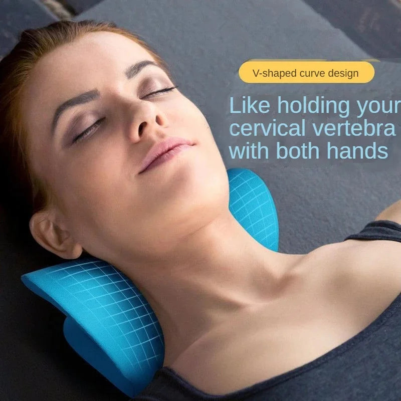 Neck Shoulder Relaxer – Ergonomic Cervical Stretch Massage Pillow Neck Massage Pillow Qst