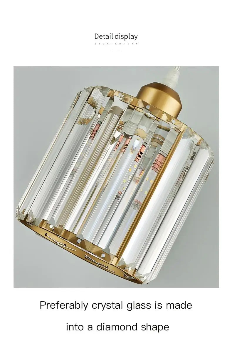 Modern K9 Crystal Pendant Light E27 LED Chandelier Indoor Crystal Pendant Chandelier Qme
