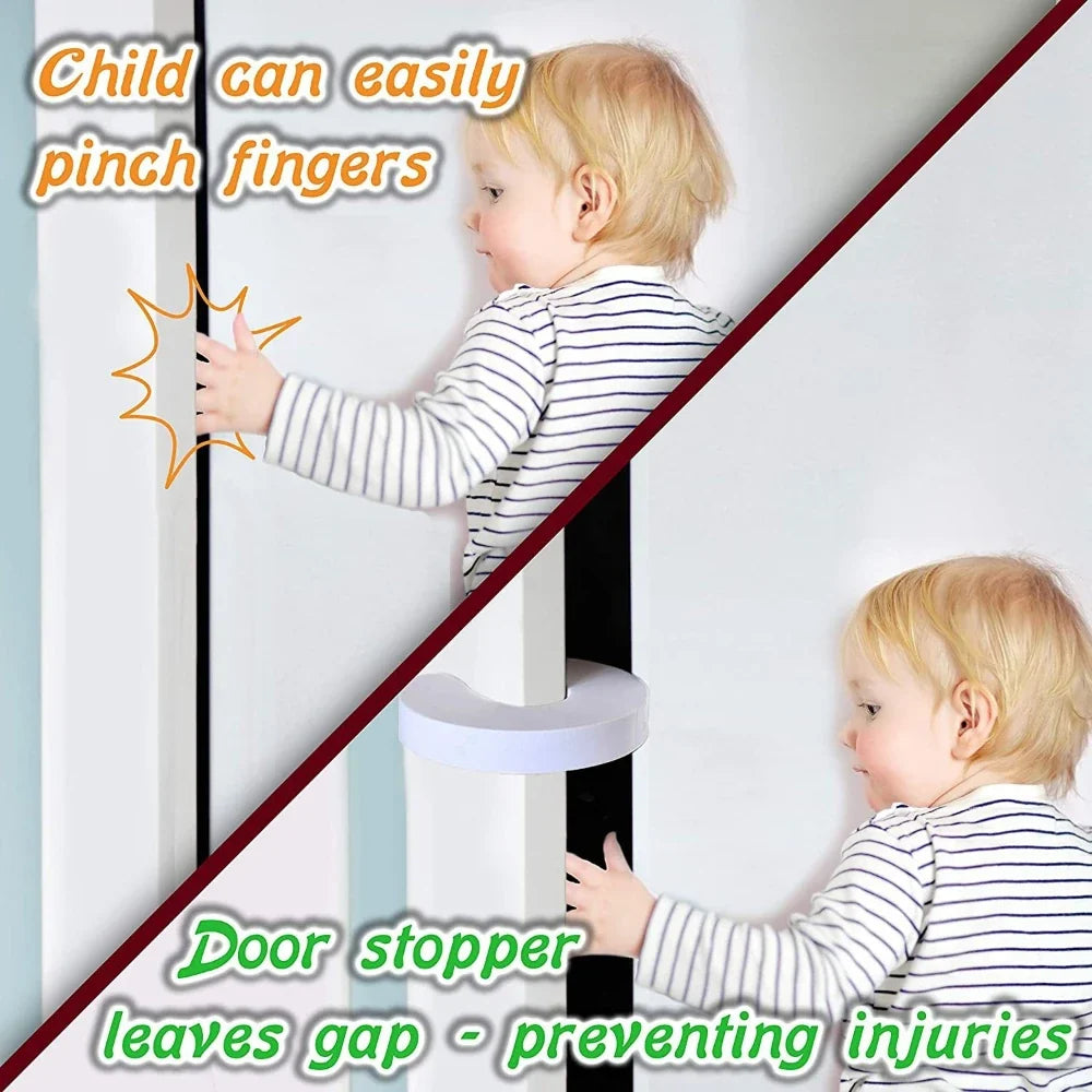 Soft Foam Door Stopper Clip – Finger Guard for Home Doors Door Safety Clip Qme
