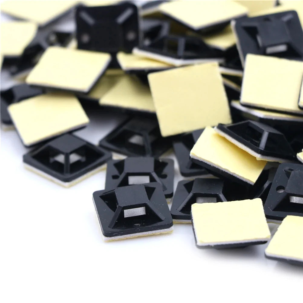 Self Adhesive Cable Tie Mount Base Holders – Pack of 20 Cable Tie Mount Qme