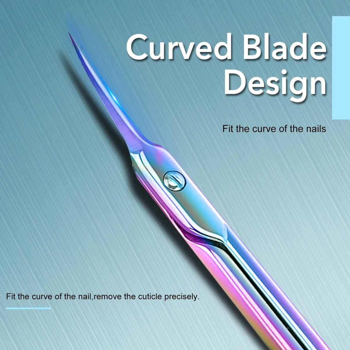 Qme Curved Tip Nail Scissors – Russian Manicure Shears Nail Grooming Scissors Qme