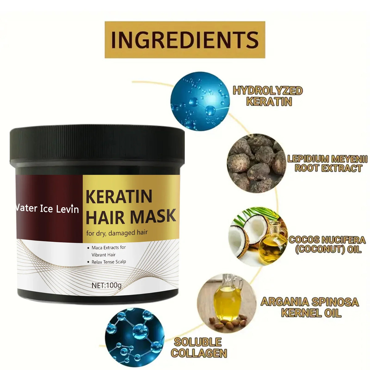 Magical Keratin Hair Mask – Frizz Control & Deep Moisture Keratin Hair Mask Qme