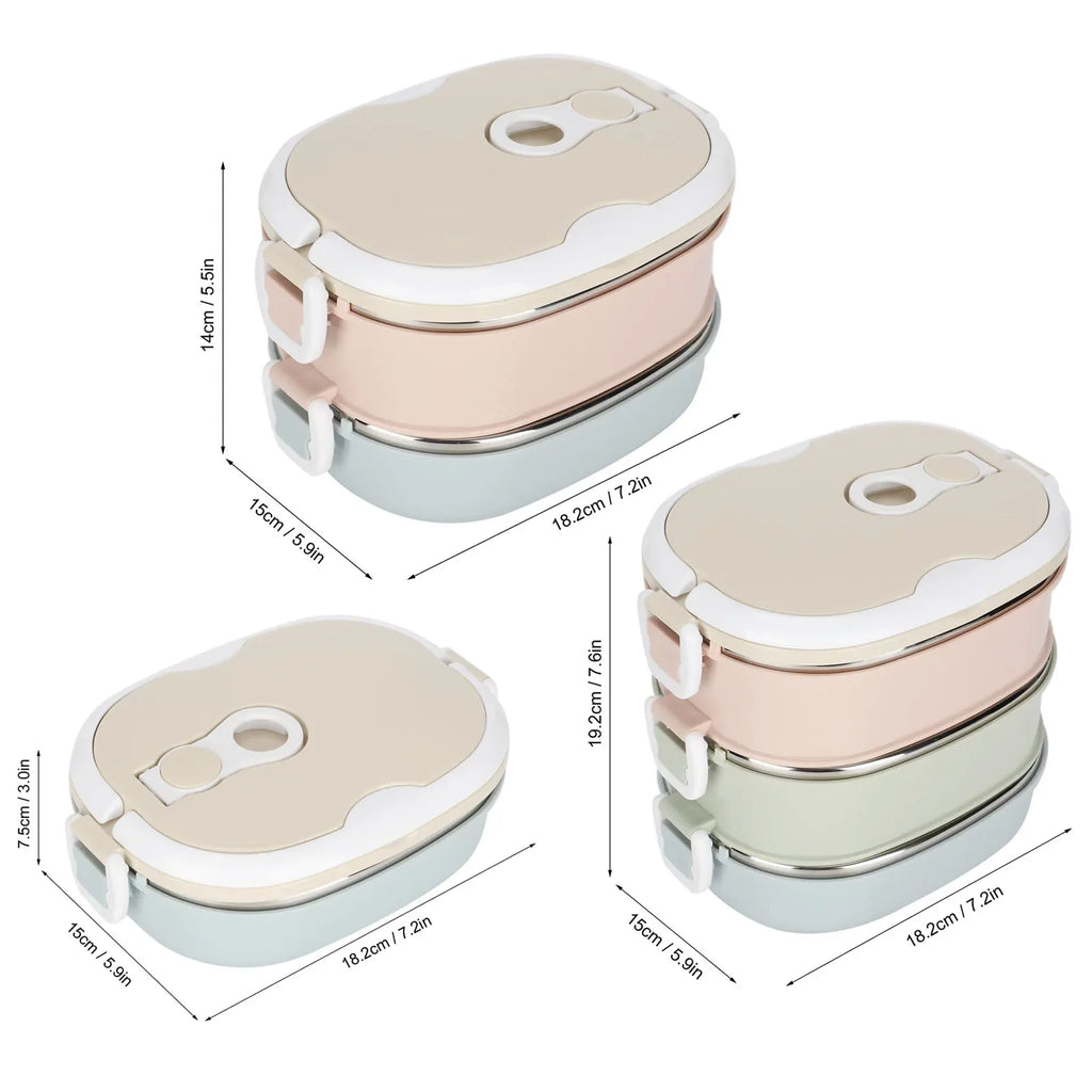 Multi-Layer Stainless Steel Lunch Box – Large Capacity Portable Stainless Steel Lunch Box Qme