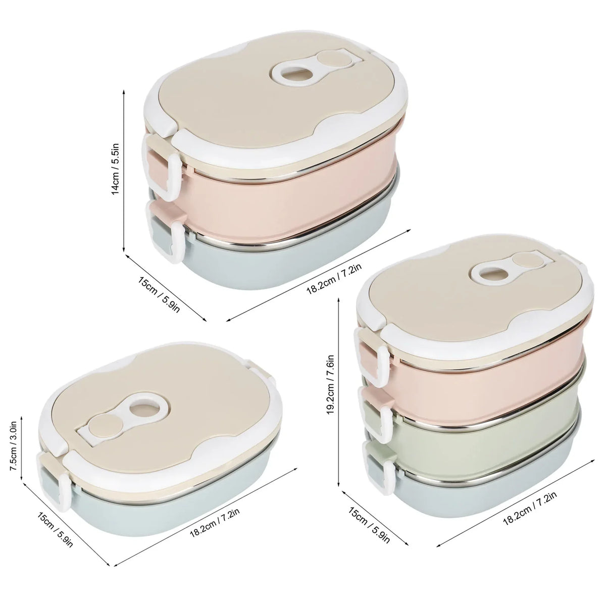 Multi-Layer Stainless Steel Lunch Box – Large Capacity Portable Stainless Steel Lunch Box Qme