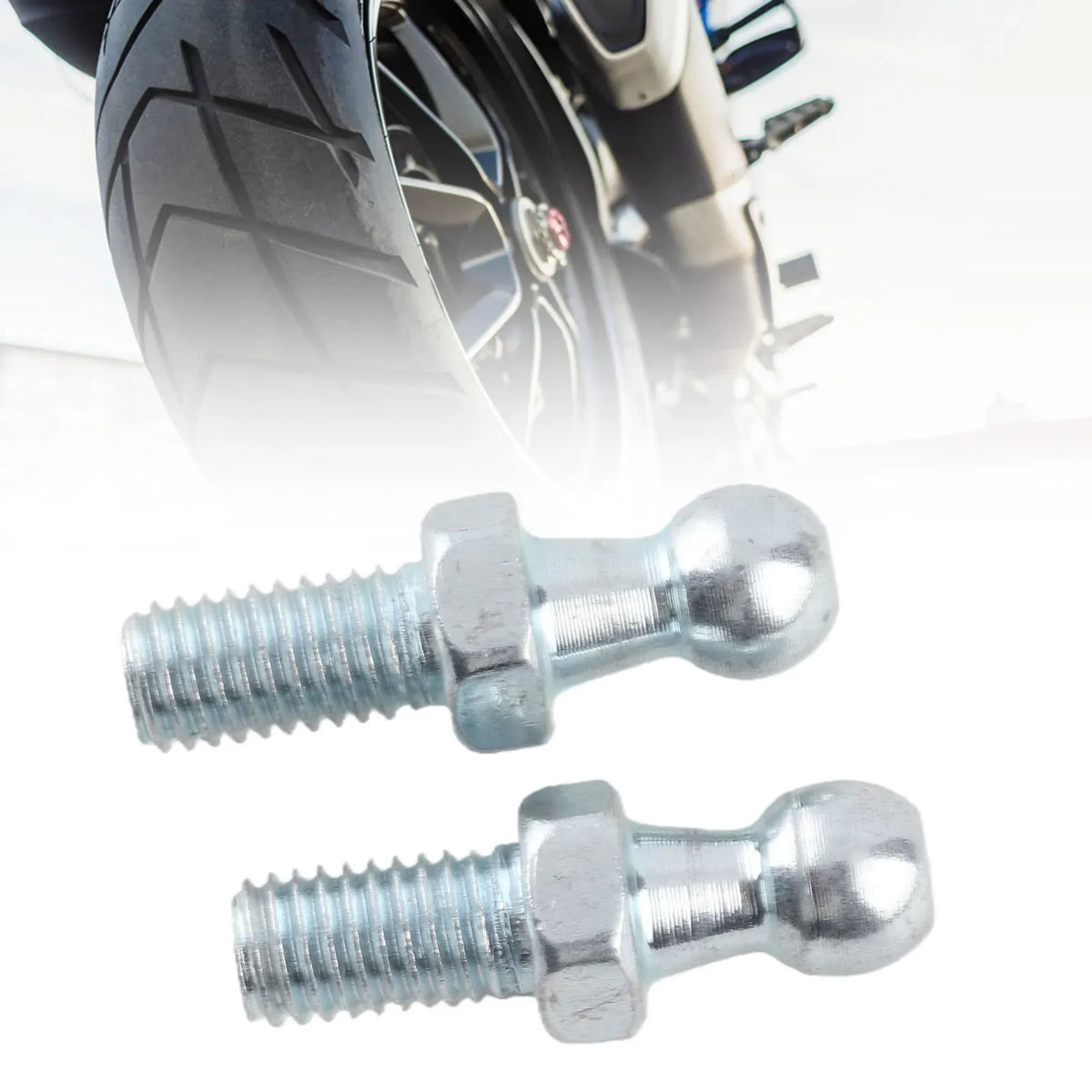M8 Iron Ball Stud Bolt for Car Gas Struts & Bonnet – 2 Pcs Auto Fastener Hardware Qme
