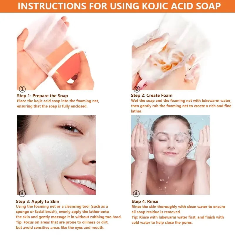 Kojic Acid & Glutathione Handmade Soap – Nourishing Skin Bar Brightening Bar Soap Qme