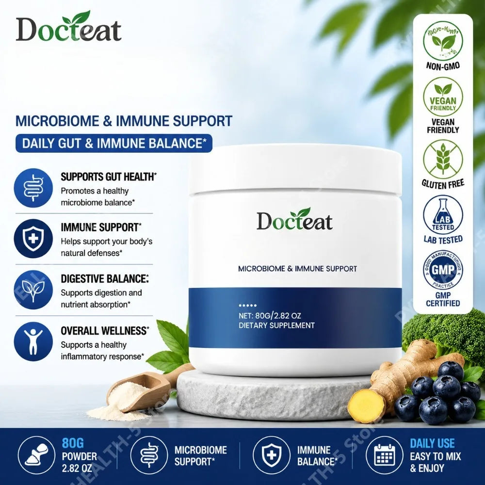 Docteat Intestinal Health Powder – Humic Fulvic Citric Acids 80g Digestive Health Supplement Qst