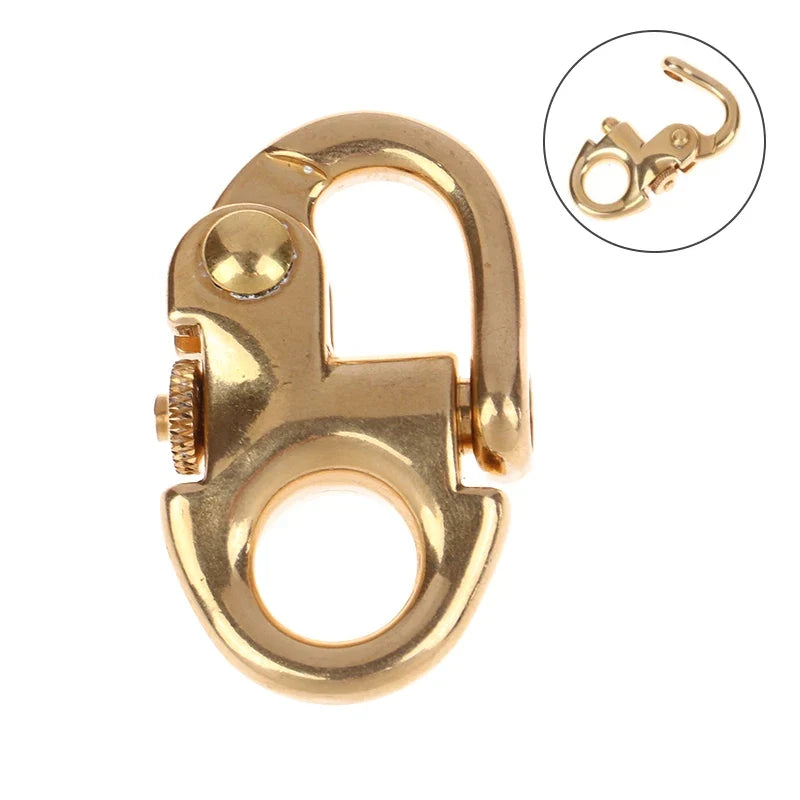 Solid Brass Buckle Clasp Screw Pin Keychain Hook Connector Brass Buckle Clasp Qme