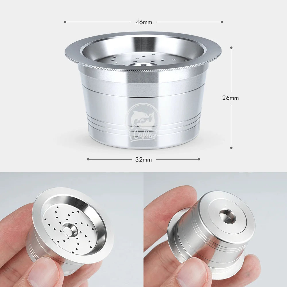 Reusable Stainless Steel Coffee Capsules – K-FEE & Cafissimo Refillable Coffee Capsule Qst