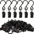 Stainless Steel S-Shaped Hooks – Curtains, Camping & Kitchen S-Shaped Hanging Hooks Qme Black