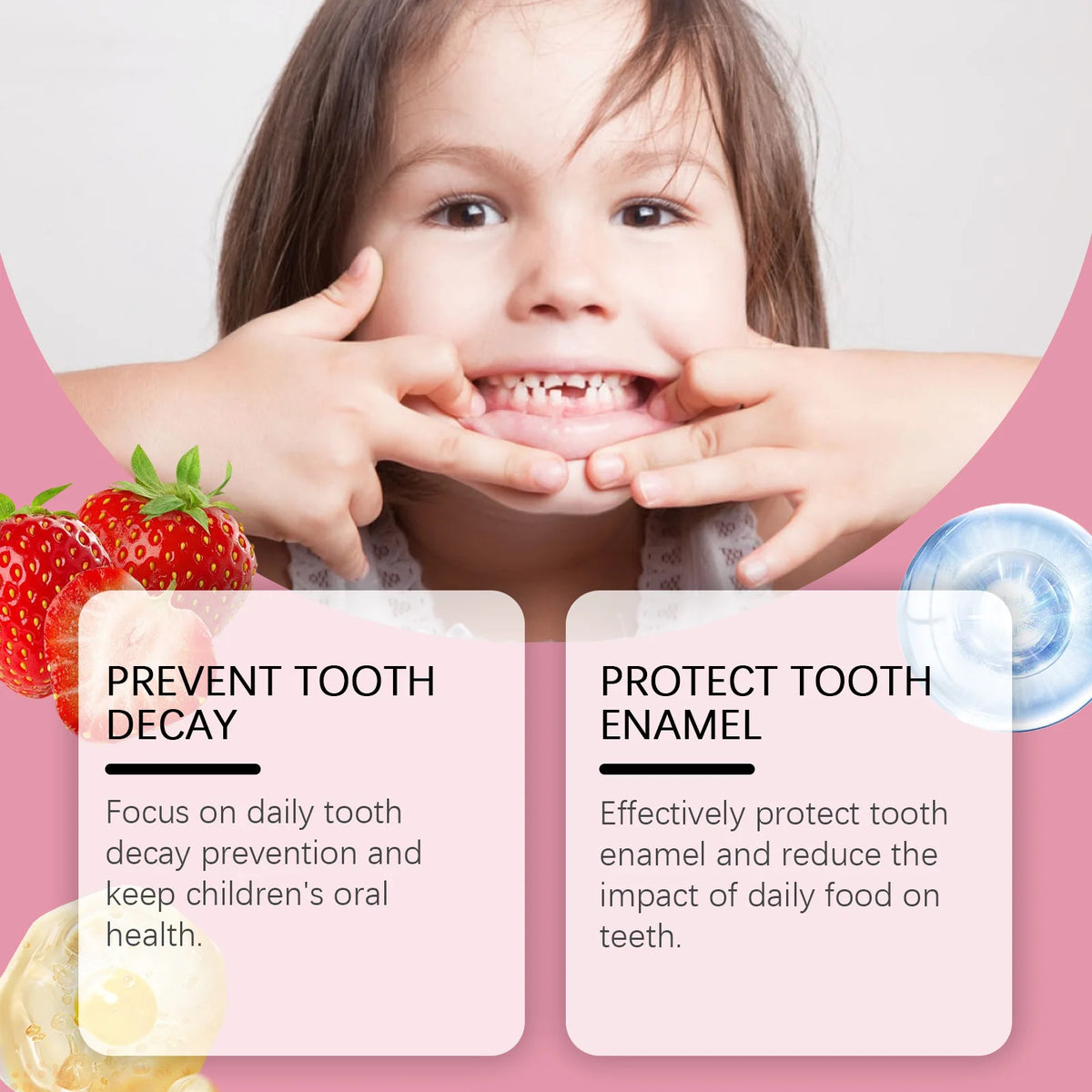 Oralhoe Strawberry Kids Toothpaste – Whitening & Enamel Care Kids Toothpaste Qst