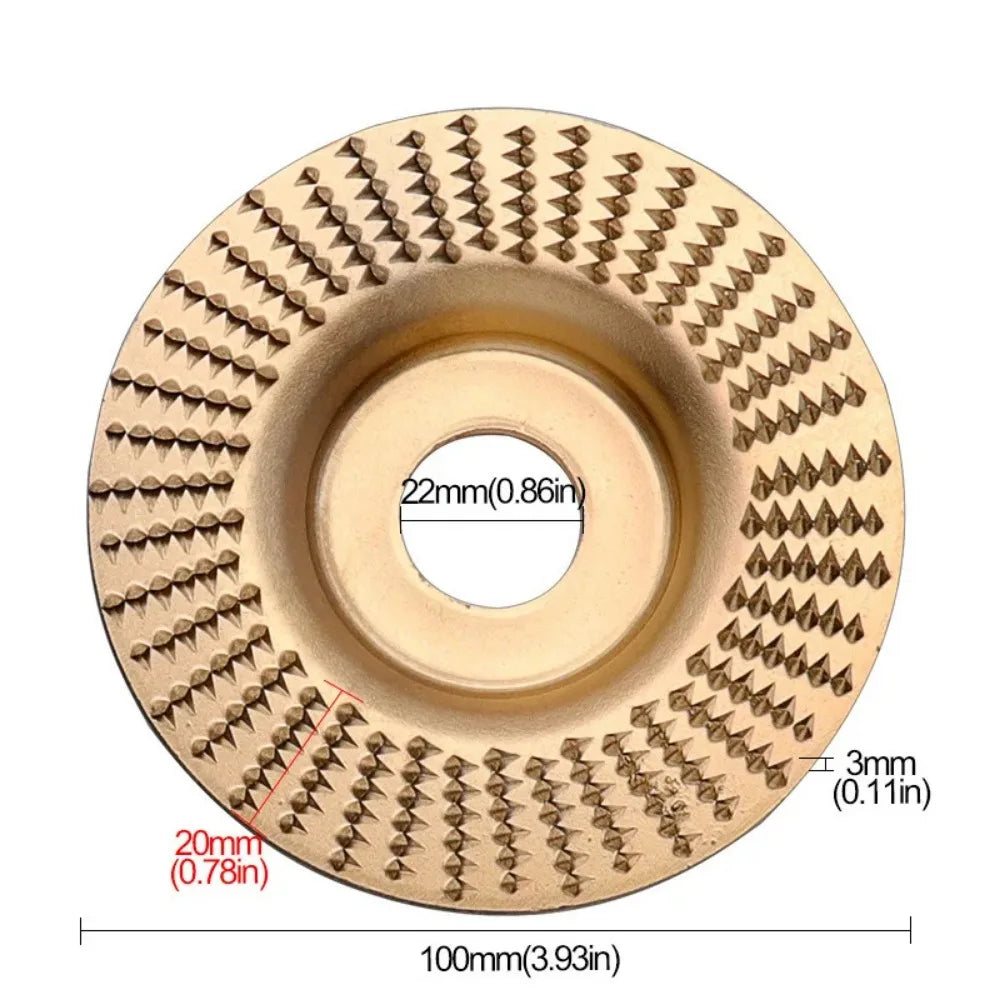 Wood Shaping Grinding Disc – Angle Grinder Carving Wheel Grinding Carving Disc Qme 22mm Flat