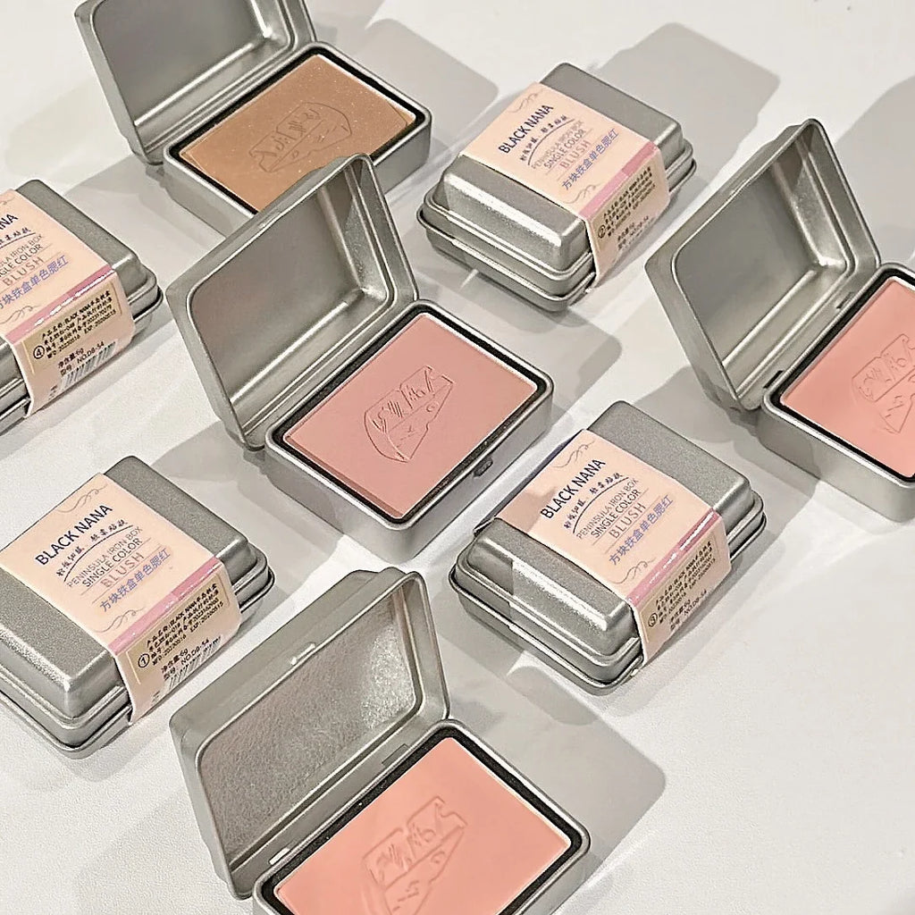 BLACKNANA Cream Blush Square Iron Box – Gray Pink Shade Cream Blush Qme