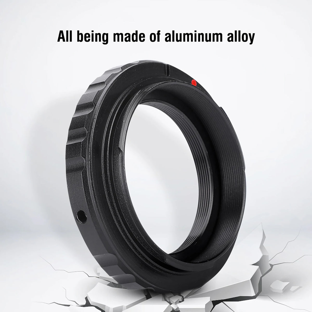 T2/T Mount Aluminum Lens Adapter for Canon EOS EF DSLR Camera Lens Adapter Qst