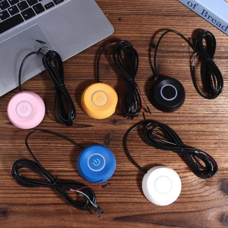 External Desktop PC Power Switch Button with LED Indicator PC Power Switch Qme