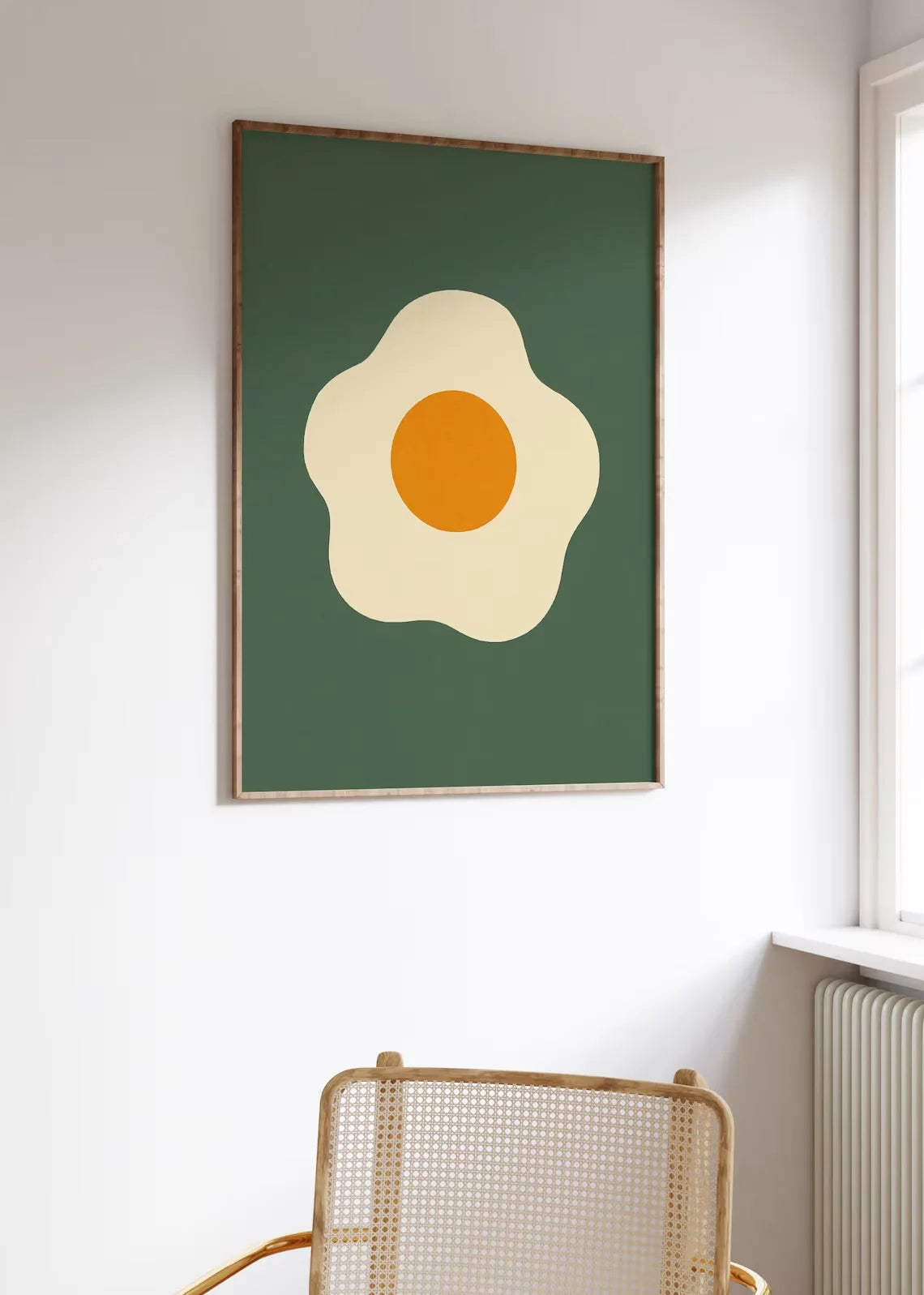 Sunny Side Up Egg Canvas Wall Art – Modern Kitchen Print Canvas Wall Art Qst