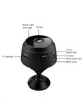 1080P HD Night Vision WiFi Home Security Camera WiFi Security Camera Qme black