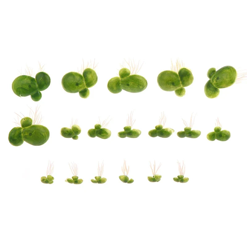 Artificial Floating Duckweed with Roots – 18 Pcs Aquarium Decor Aquarium Decor Plant Qme