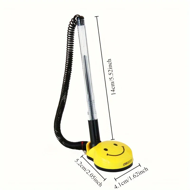 Cute Smile Counter Desk Pen with Self-Adhesive Base | Qme Counter Desk Pen Qme