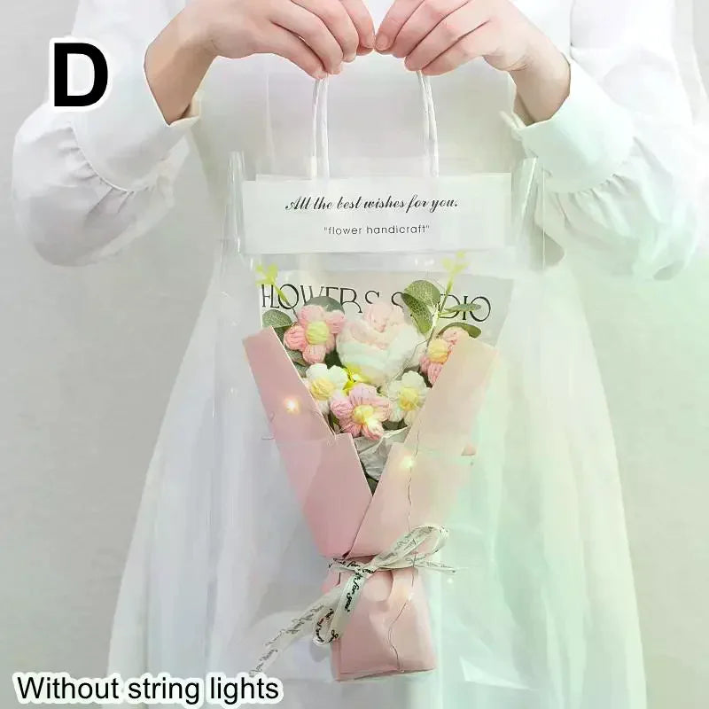 Rose & Sunflower Artificial Flower Bouquet – 9 Colors Artificial Flower Bouquet Qme