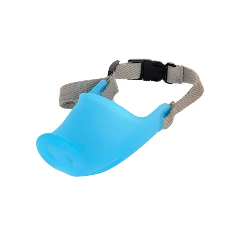 Pig Nose Dog Muzzle – Cute Anti-Bite Breathable Puppy Mask Dog Muzzle Qme Blue M