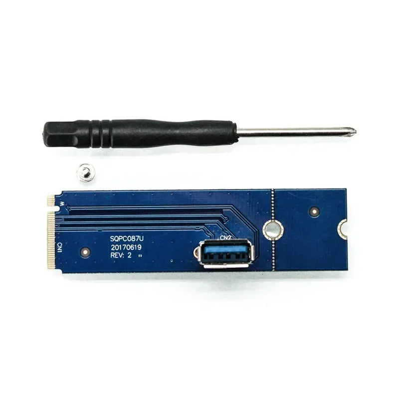 NGFF M.2 to PCIe X16 Adapter Card & Graphics Extension Cable PCIe Riser Adapter Qme