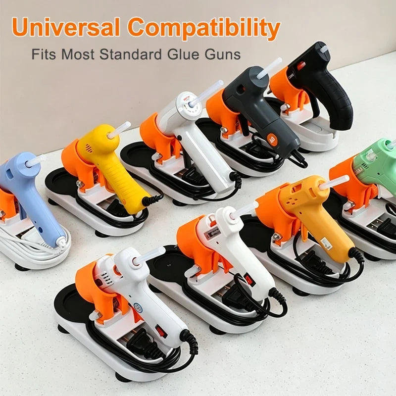 Adjustable Glue Gun Stand with Anti-Slip Base & Drip Tray Glue Gun Stand Qme