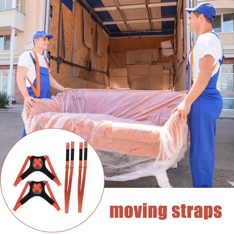 2-Person Furniture Lifting Straps – Adjustable Moving Harness Furniture Moving Straps Qme