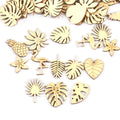 Tropical Wooden Craft Shapes – Flamingo, Pineapple & Leaf DIY Wooden Craft Shapes Qme Default Title