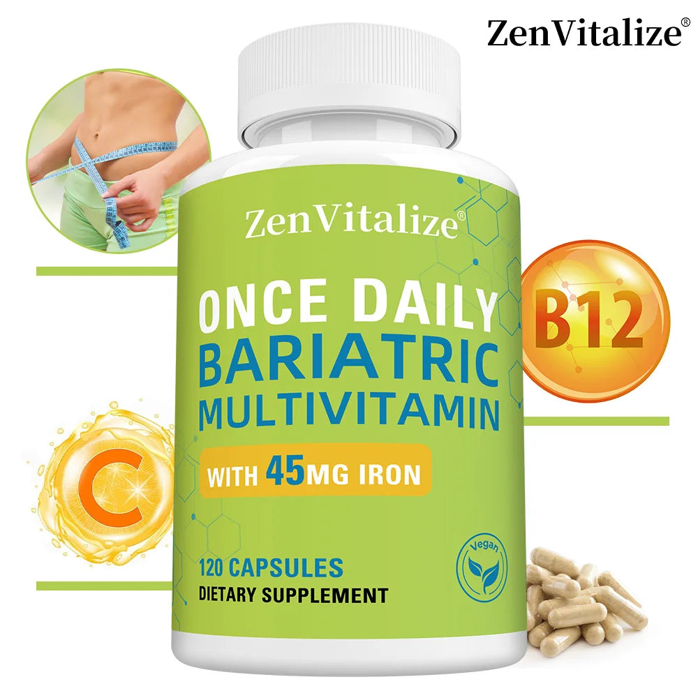 Once Daily Multivitamin Capsules with Iron – 120 Count Daily Multivitamin Supplement Qst