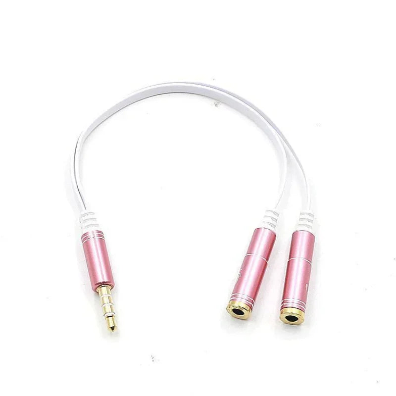 3.5mm Audio Splitter Cable – Headphone & Mic Adapter Audio Splitter Cable Qme
