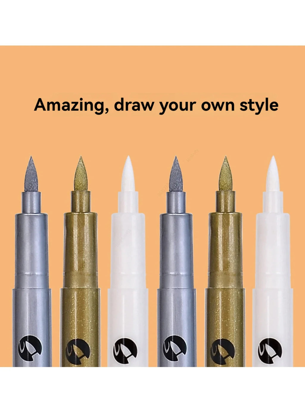 Metallic Paint Marker Pens – Waterproof Permanent Ink, 11 Colors Metallic Paint Markers Qme