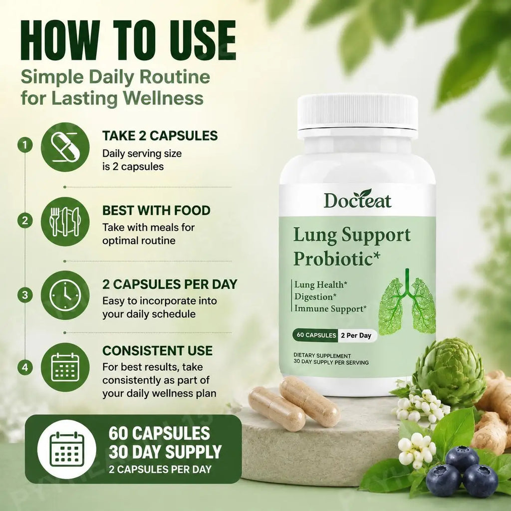 Probiotic Botanical Blend Capsules – 60 Count Daily Wellness Probiotic Supplement Qst