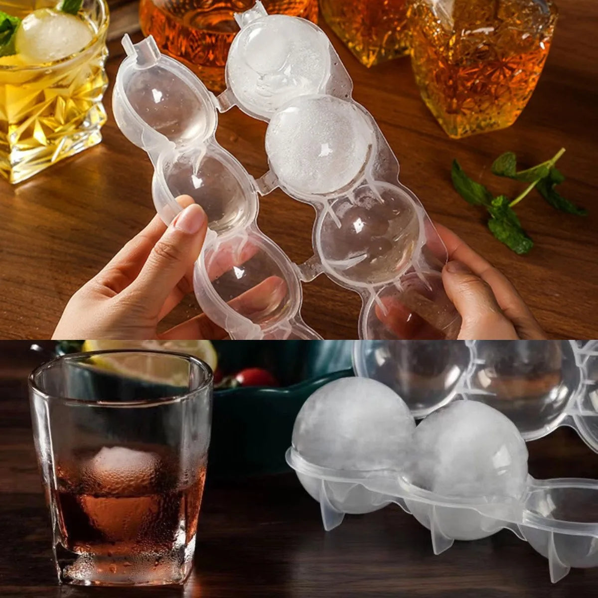 Ice Ball Mold Maker – Sphere Cocktail & Whiskey Ice Mould Ice Ball Mould Qme