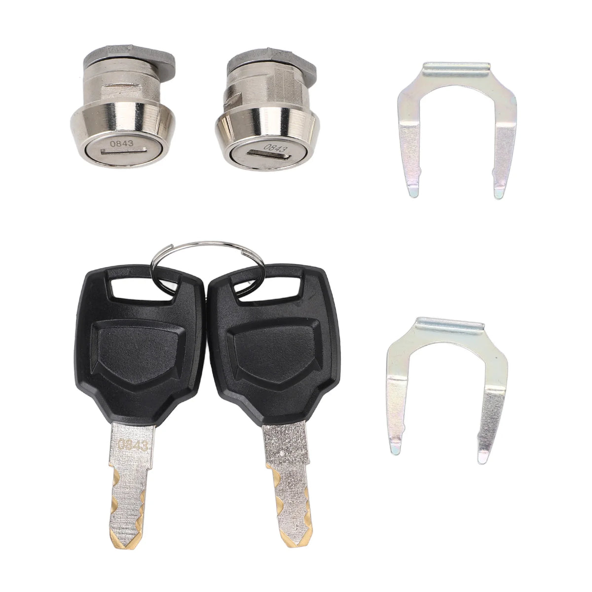 Motorcycle Top Box Lock Cylinder Core Plug & Keys – 25L–100L Motorcycle Lock Set Qst 2 kit