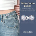 Rhinestone Pearl Adjustable Jean Waist Buckle Buttons – 4 Colors Waist Buckle Clip Qme A3