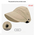 Foldable Wide Brim Sun Hat – Adjustable Quick-Dry Unisex Cap Wide Brim Sun Hat Qst Khaki
