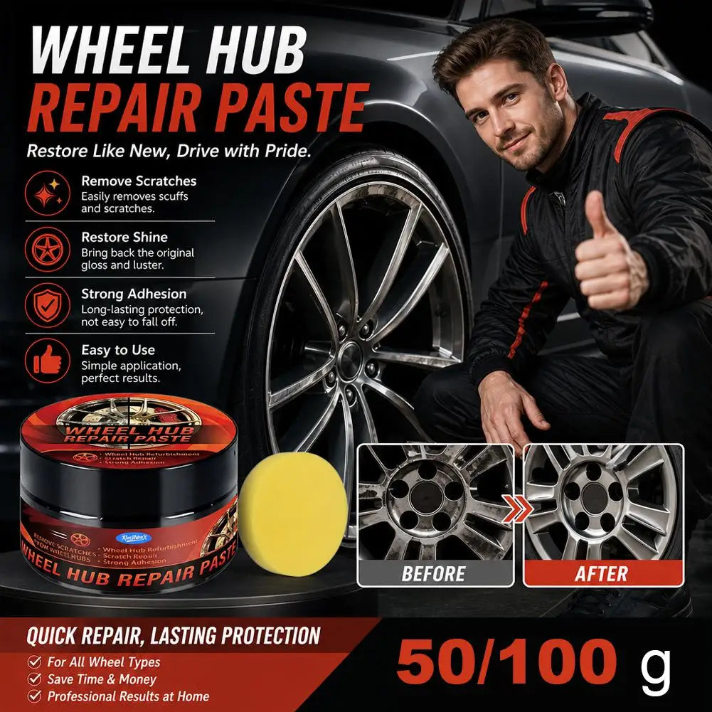 Wheel Hub Scratch Repair Polish Paste | Tire Rim Restorer Wheel Repair Paste Qme