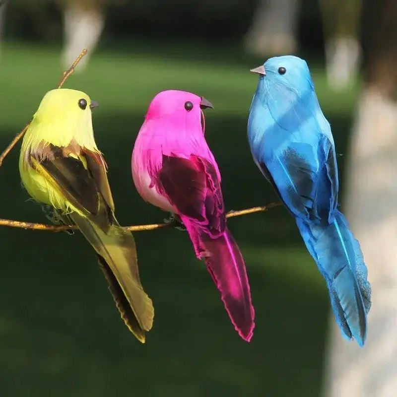 Foam Feather Artificial Parrot Bird Model – Home & Garden Decor Decorative Bird Figurine Qme