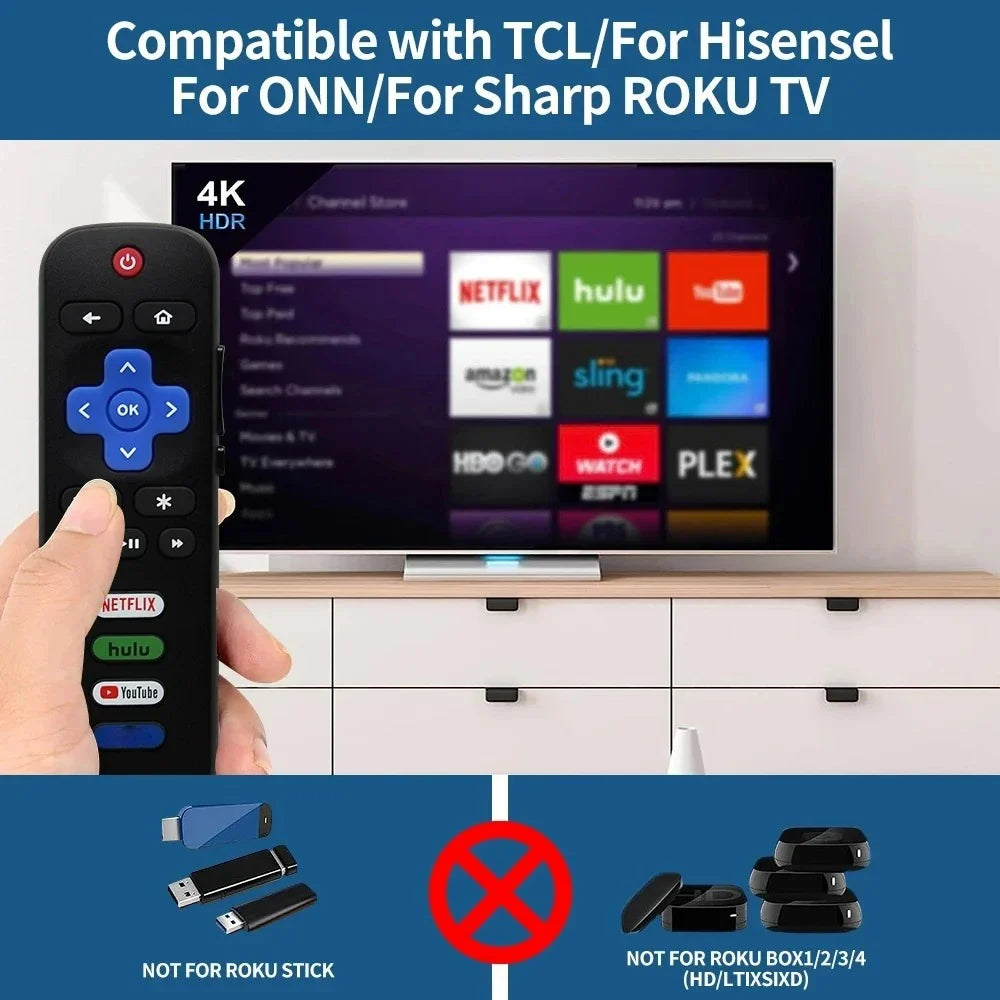 Universal Remote Control for Roku HD XD XS Streaming Player Streaming Remote Control Qme