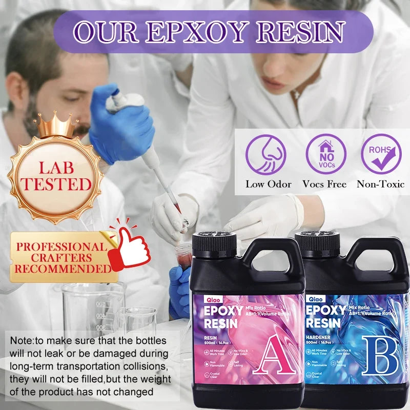 Ultra Clear Fast-Drying Epoxy Resin 1:1 Ratio | Heat Resistant Epoxy Resin Kit Qme
