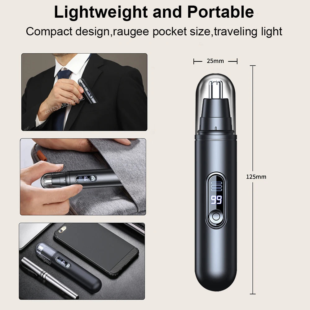 Peicon Electric Nose & Ear Hair Trimmer – LED, USB Rechargeable Nose & Ear Trimmer Qst