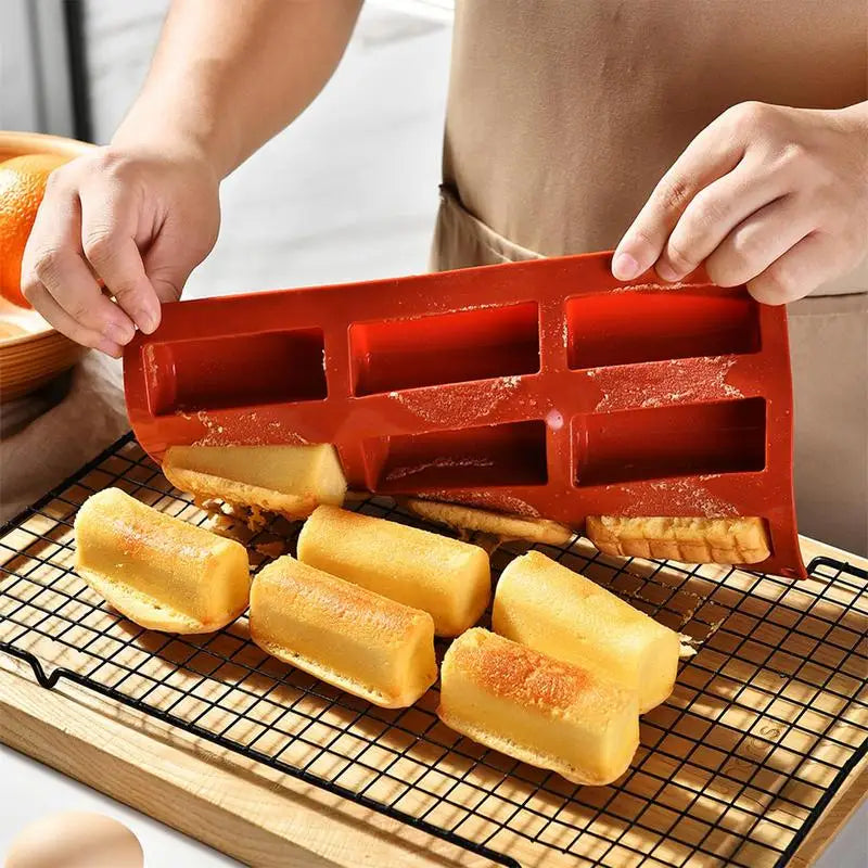 9 Cavity Deep Silicone Chocolate Bar Mold – Stuffed & Thick Silicone Baking Mold Qme