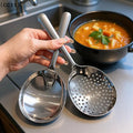 Stainless Steel Slotted Serving Spoon & Soup Ladle Slotted Serving Spoon Qme Default Title