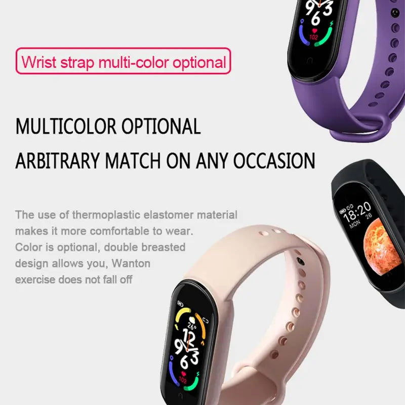 Silicone Strap for Xiaomi Mi Band 3 4 5 6 7 | 43 Colors Silicone Watch Strap Qme