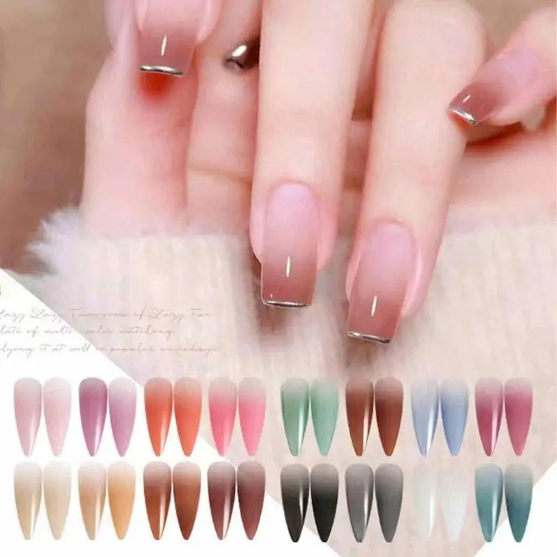 Gradient Nail Powder Palette – 16 Glitter Pigment Colors Nail Art Powder Set Qme
